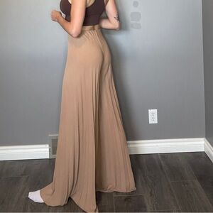 PALAZZO FLOWY WIDE LEG PLEATED PANTS